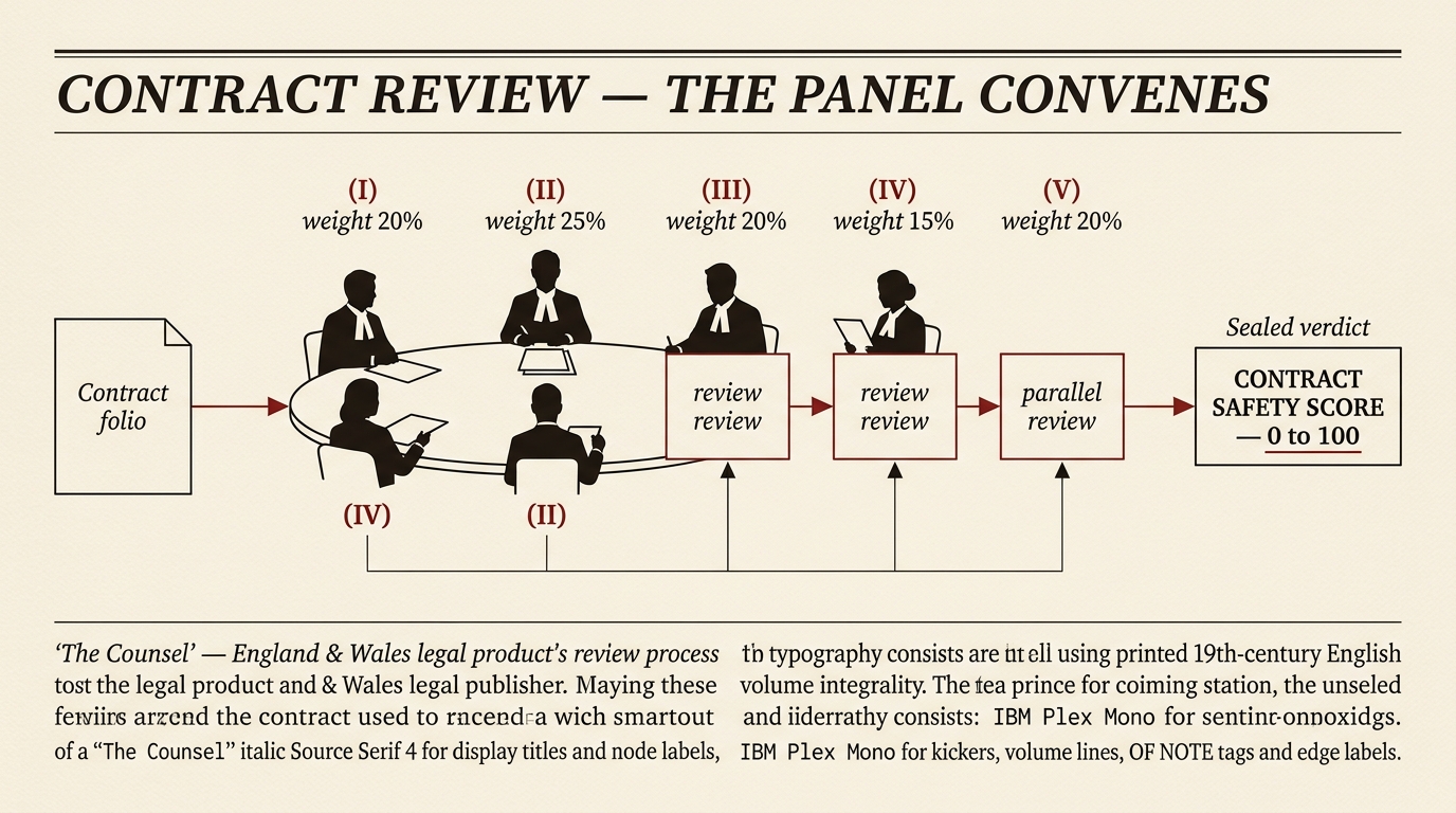 Contract review process (broadsheet rebrand) — the panel convenes